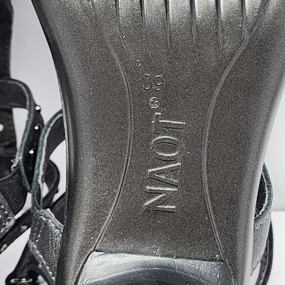 Naot Womens size 8 Sandals Black Leather Studded EU 39 US - Picture 4 of 11